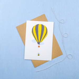 Biene Heißluftballon Karte