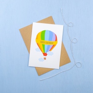 Regenbogen Ballon Geburtstagskarte