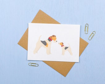 Fox Terrier Father's Day greetings card