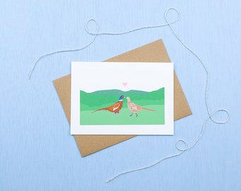 Pheasant love card