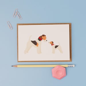 Fox Terrier Vatertagsgrußkarte