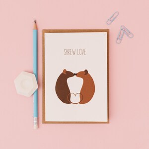 Shrew Love greetings card