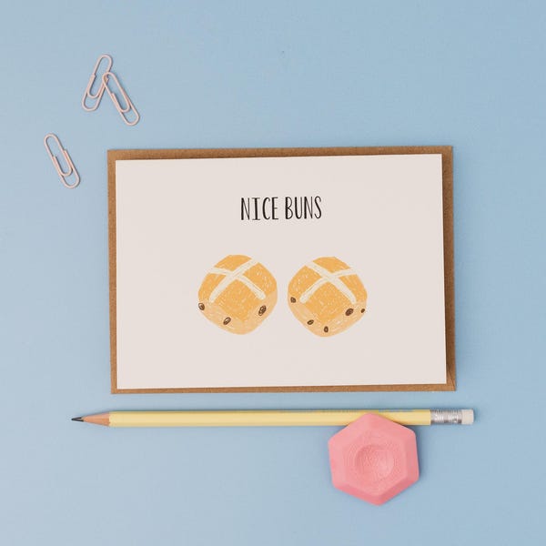 Nice Buns Easter greetings card