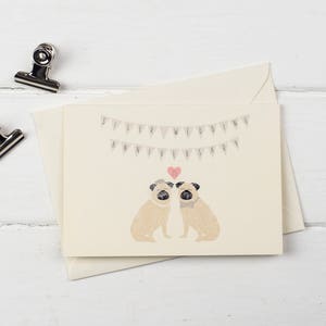 Pug Anniversario Di Matrimonio Di Ruby Cartolina Etsy