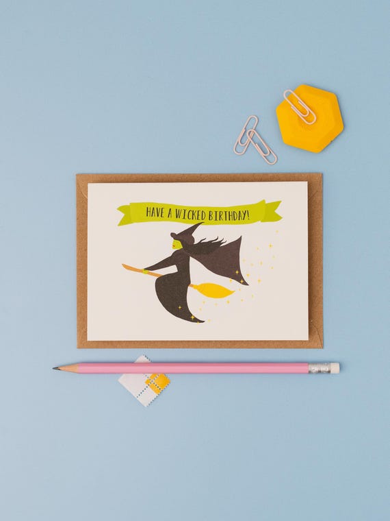 Wicked witch birthday card