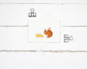 Squirrel birthday card