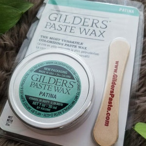 Gilders Paste Wax - Patina (Turquoise) &gt;&gt; 1 oz. - 30 ml - Coloring Paste Wax for Wood, Polymer Clay, Metal, and more