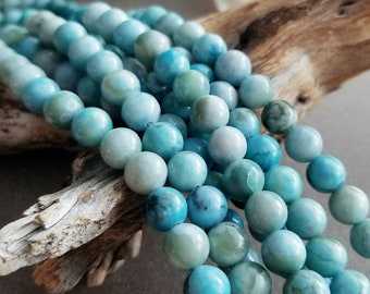 lot de 10 perles naturelles jaspe sésame givré 8mm
