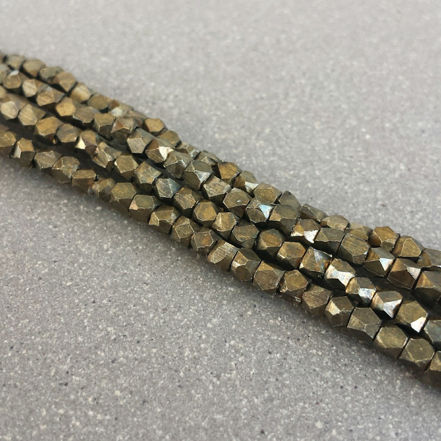 Antique Brass 22.5mm Faceted Metal Beads Cornerless Cubes Etsy