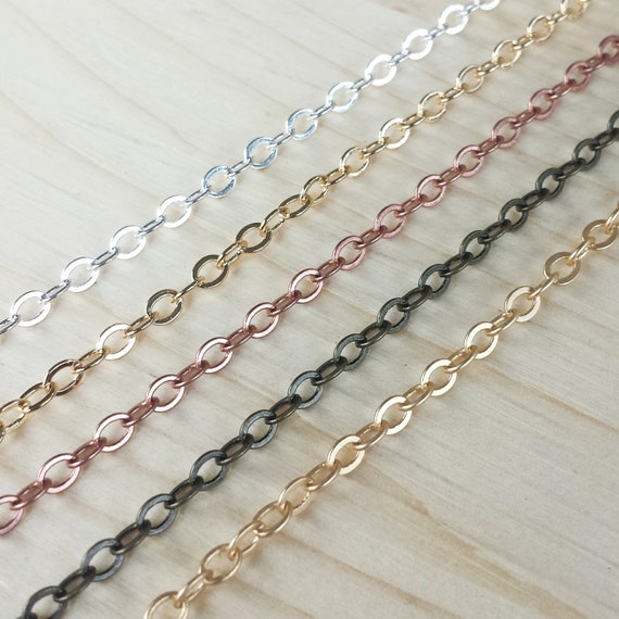 Las Mejores Ofertas En Collar De Cadena De Cable Plano Sin Marca Cadenas Ra Hacer Joyas | EBay