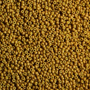 11/0 Matte Opaque Mustard 91233 Size 11 Miyuki Round Seed Beads 23 gram tube 11/0 seed beads 11-91233 image 1