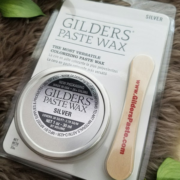 Gilders Paste Wax - Silver >> 1 oz. - 30 ml - Cire de pâte colorante pour bois, argile polymère, métal et plus