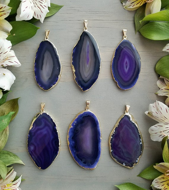 Purple striated agate deals