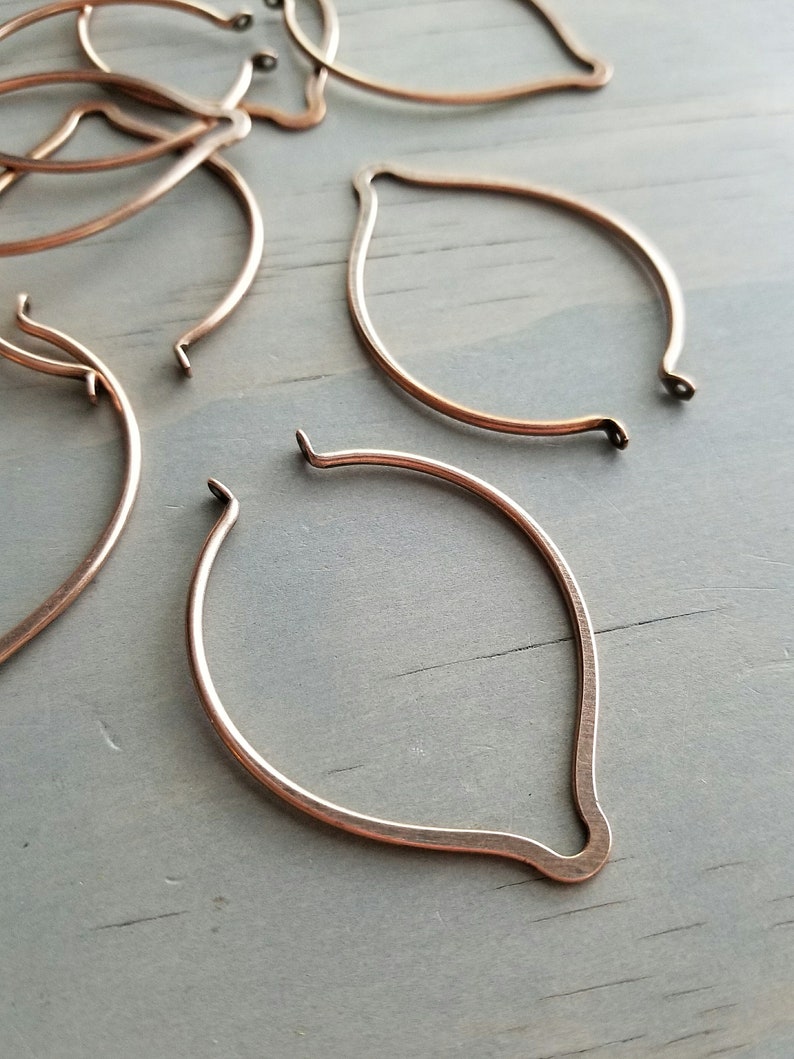 Open Pointed Oval Frame Copper 2 Pieces 51mm X Etsy