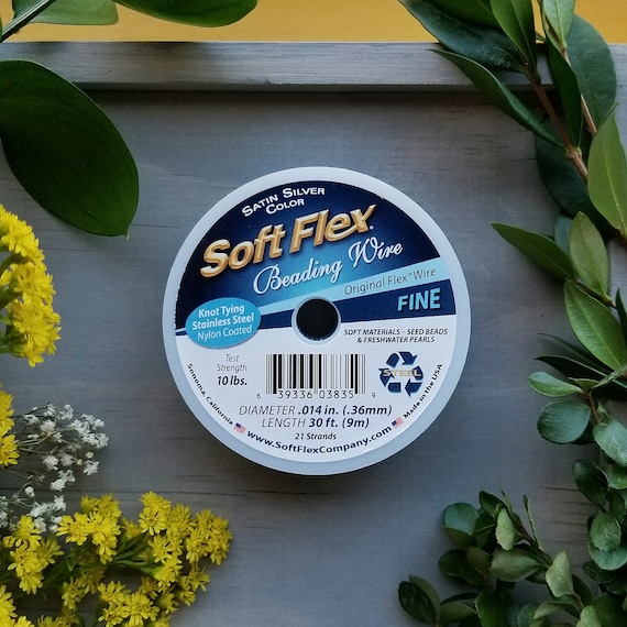 Soft Flex Original .014 100 ft. Satin Steel Beading Wire by Soft Flex