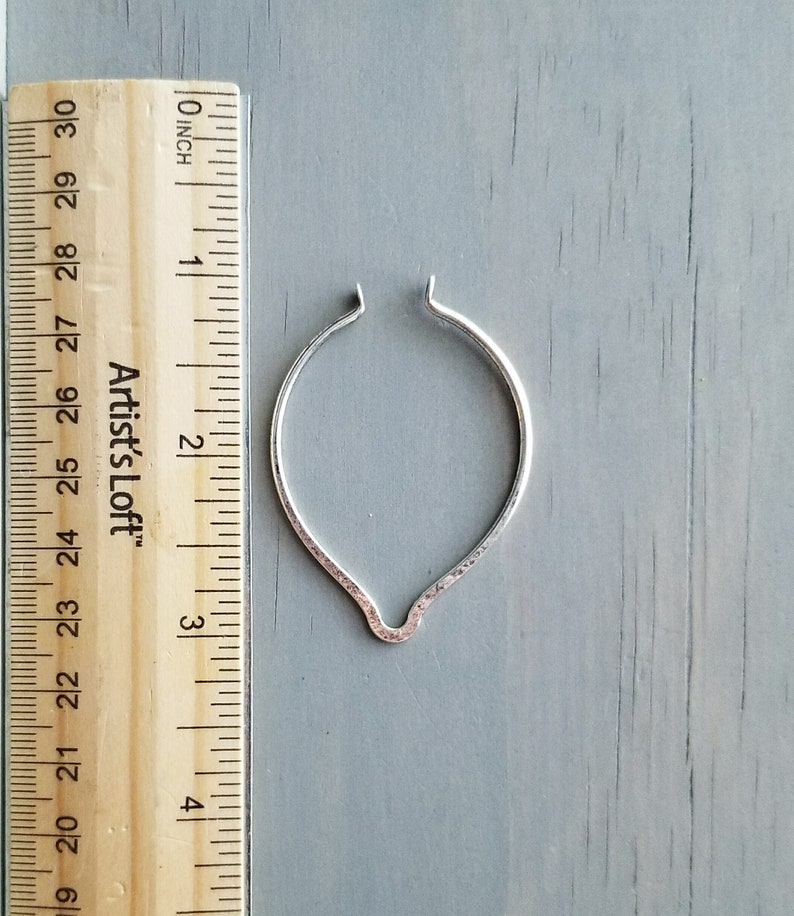 Open Pointed Oval Frame Silver 2 Pieces 51mm X Etsy