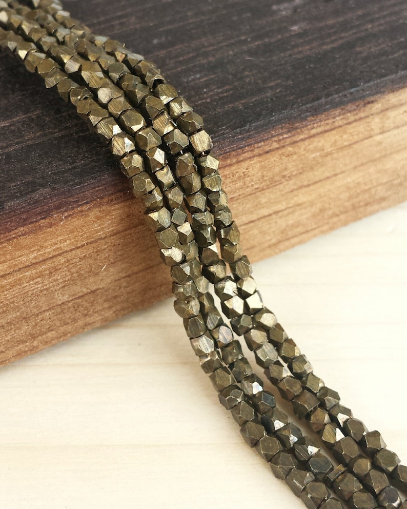 Antique Brass 22.5mm Faceted Metal Beads Cornerless Cubes Etsy