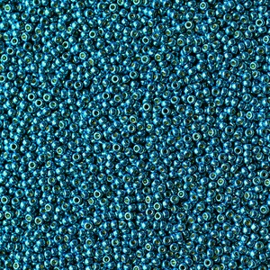 11/0 Duracoat Galvanizado Capri Azul #95113 - Tamaño 11 Miyuki Ronda Semillas - Tubo de 23 gramos - 11/0 cuentas de semillas 11-95113
