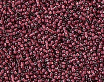 11/0 Silver-lined Pomegranate #2113 - Size 11 Toho Round Seed Beads - 23 gram tube - 11/0 seed beads TR-11-2113