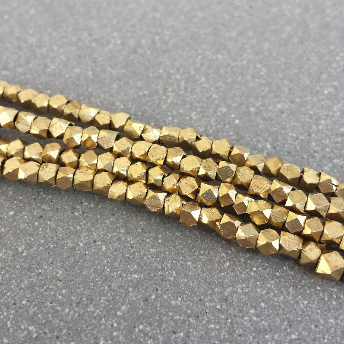 Raw Brass 22.5mm Faceted Metal Beads Cornerless Cubes Etsy