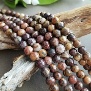 Brown Spotted Jasper &gt;&gt; 6mm Round Beads &gt;&gt; 15.5&quot; Strand - Smooth Rounds, Sphere, Gemstones