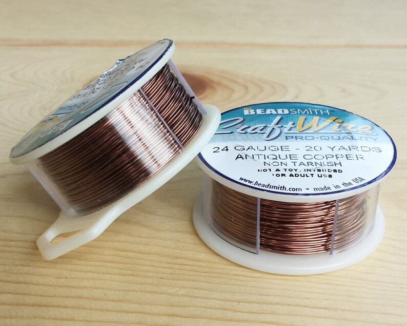 24 Gauge Antique Copper Plated Craft Wire 20 Yards or Etsy