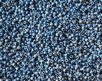 11/0 Higher-Metallic Frosted Mediterranean Blue #PF511F - Size 11 Toho Round Seed Beads - 23 gram tube - 11/0 seed beads TR-11-511F