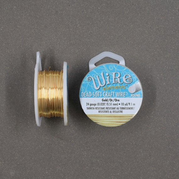 Craft Wire 24 Gauge GOLD PLATED 10 Yards by BeadSmith