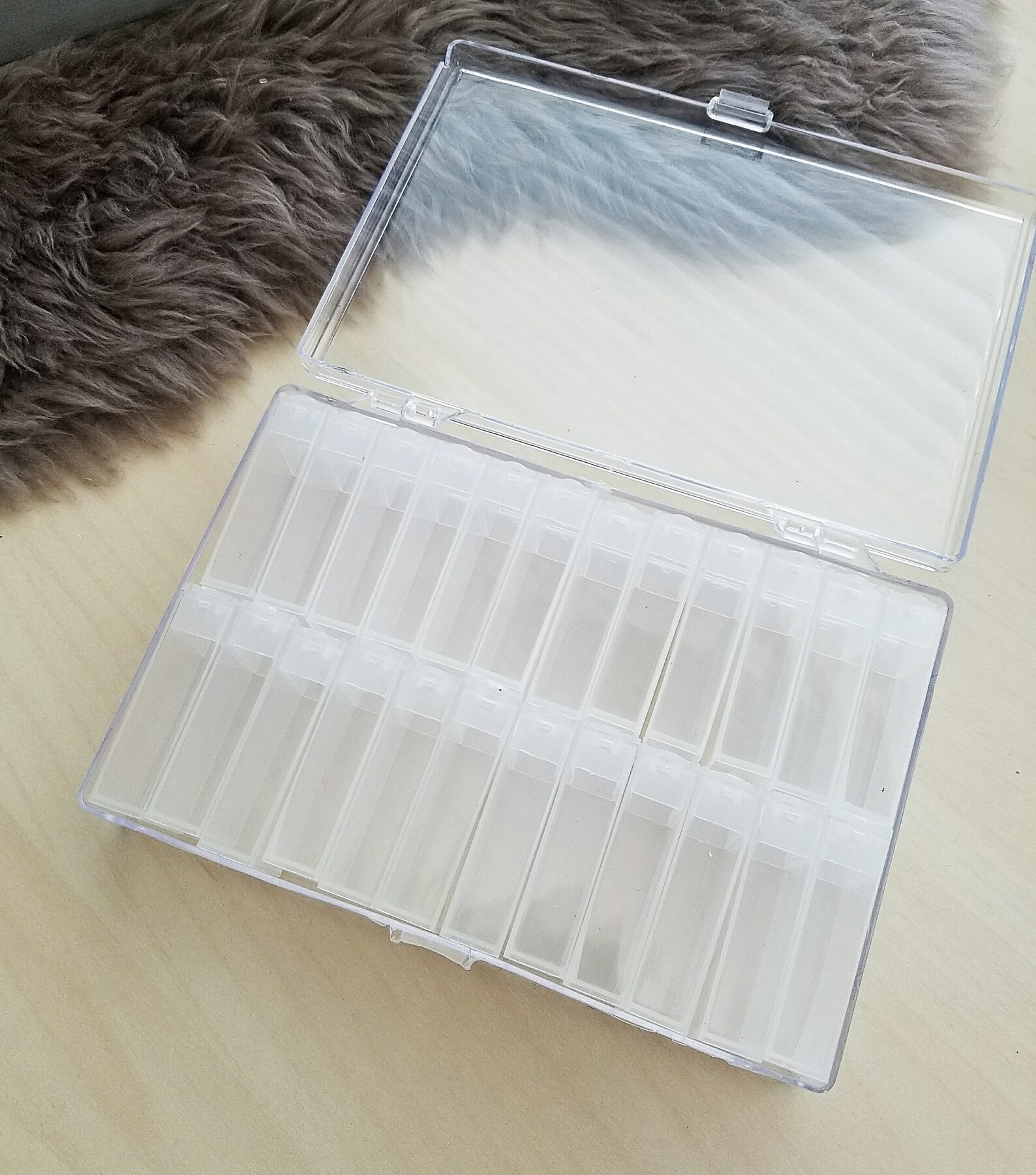 Small Plastic Storage Box w/ Flip Top Boxes 6 x Etsy