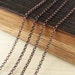 Antique Copper 2mm Rolo Chain - Bulk Chain, 5, 10, 25, or 50 feet - Antique Copper Plated - Soldered Links - Nickel Free