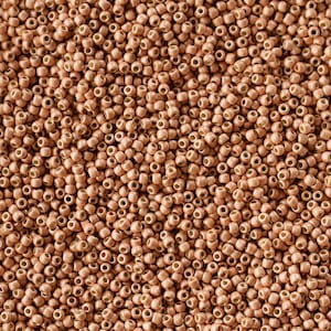 11/0 PermaFinish Matte Galvanized Rose Gold #PF551F - Size 11 Toho Round Seed Beads - 23 gram tube - 11/0 seed beads TR-11-PF551F
