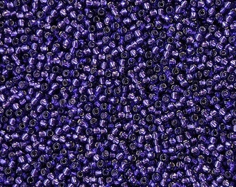 11/0 Silver-Lined Purple #2224 - Taille 11 Perles de graines rondes Toho - Tube de 23 grammes - Perles de graines 11/0 TR-11-2224