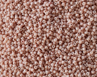 11/0 Opaque Pastel Frosted Shrimp #764 - Size 11 Toho Round Seed Beads - 23 gram tube - 11/0 seed beads TR-11-764