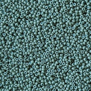 11/0 Matte Opaque Seafoam Luster #92028 - Perline rotonde Miyuki taglia 11 - Tubo da 23 grammi - Perline rotonde 11/0 11-92028
