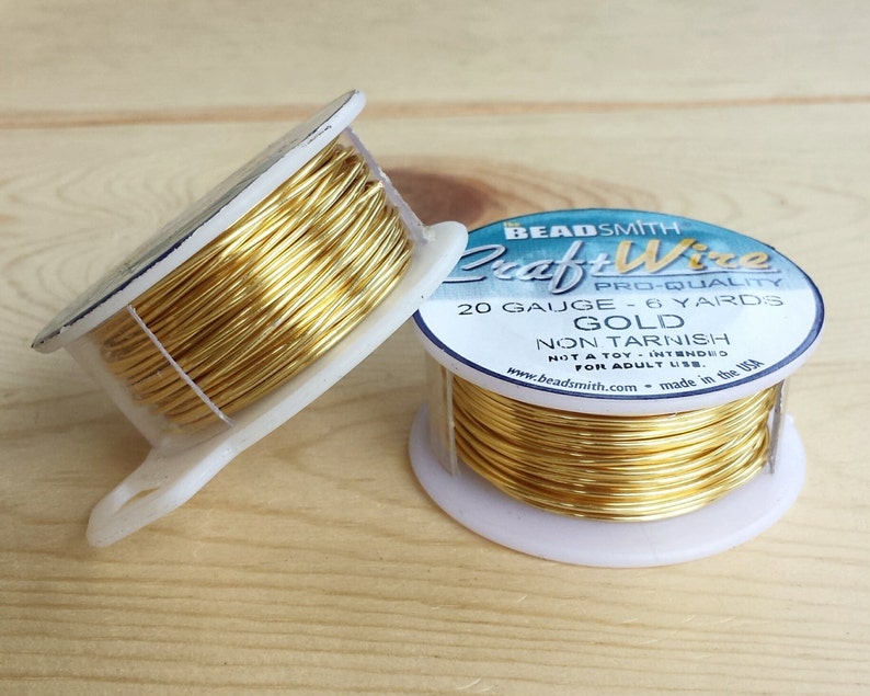 20 gauge Gold Plated Craft Wire 6 yards or Bulk 75 Etsy