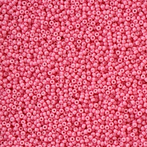 11/0 Dyed Opaque Pink #91385 - Size 11 Miyuki Round Seed Beads - 23 gram tube - 11/0 seed beads 11-91385