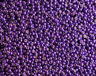 11/0 Duracoat Galvanized Purple Orchid #95108 - Size 11 Miyuki Round Seed Beads - 23 gram tube - 11/0 seed beads 11-95108
