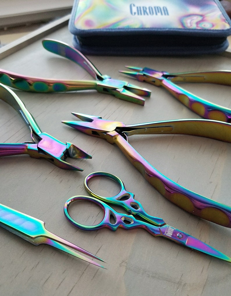 Chroma Pliers & Tool Set > Beadsmith 6 Piece Chroma Tools Set - Rainbow ...