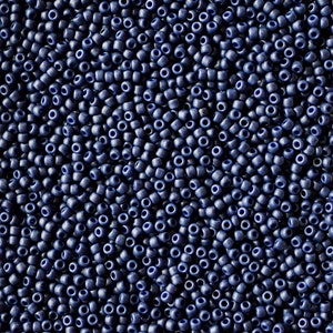 Cuentas de semillas redondas Toho de tamaño 11, semiesmaltadas, azul marino, n.° 2607F, 11/0, tubo de 23 gramos, cuentas de semillas 11/0 TR-11-2607F