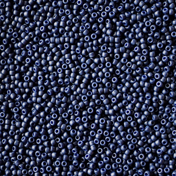 11/0 Semi-Glazed Navy Blue #2607F - Size 11 Toho Round Seed Beads - 23 gram tube - 11/0 seed beads TR-11-2607F