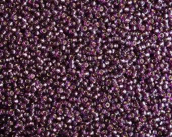 11/0 Duracoat S/L Dyed Deep Purple #94279 - Size 11 Miyuki Round Seed Beads - 23 gram tube - 11/0 seed beads 11-94279