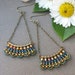 Replacement Earring - Amber & Blue Boho Sway Earring