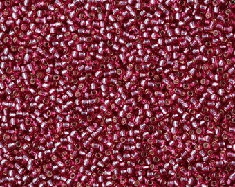 11/0 Mauve doublé d'argent #2218 - Taille 11 Toho Round Seed Beads - Tube de 23 grammes - 11/0 perles de graines TR-11-2218