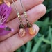 Sunstone Dangle Earrings in Brass >> Sparkly, Peach - Orange Sunstone Gemstone Drops >> Boho Luxe, Gemstone Jewelry