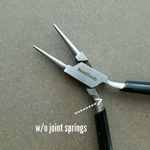 Micro Round Nose Pliers &gt;&gt; Beadsmith Super Fine Rosary Pliers WITHOUT Joint Springs