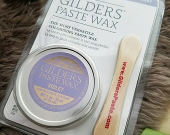 Cera en pasta para dorar - Violeta >> 1 oz. - 30 ml - Cera en pasta para colorear para madera, arcilla polimérica, metal y más