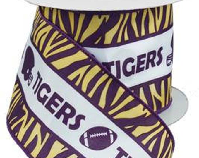 RIBBON Wired Ribbon LSU Ribbon Football Ribbon Floral Etsy