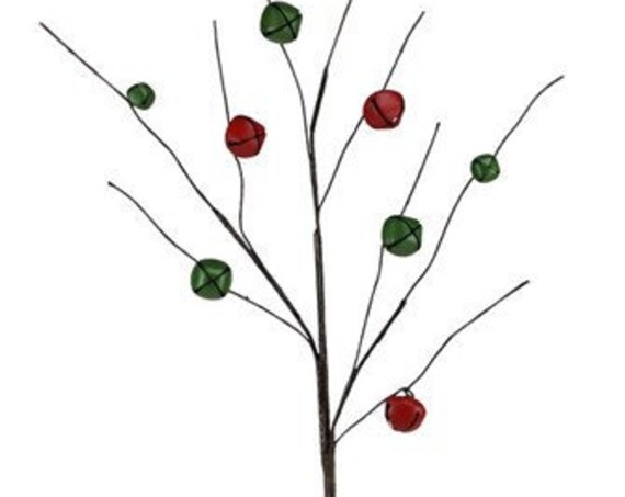 CHRISTMAS PICKS - Floral Picks - Picks - Christmas Decor - Bell Spray - Jingle Bells - Christmas Picks - Christmas Spray