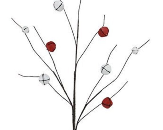CHRISTMAS PICKS - Floral Picks - Picks - Christmas Decor - Bell Spray - Jingle Bells - Christmas Picks - Christmas Spray