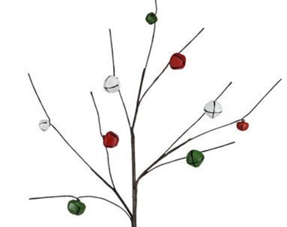 CHRISTMAS PICKS - Floral Picks - Picks - Christmas Decor - Bell Spray - Jingle Bells - Christmas Picks - Christmas Spray